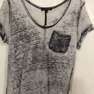 Burn out grey pocket TShirt